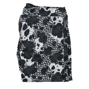 Converse Womens Black White Soft Leggings Pants Elastic Waist Size Small